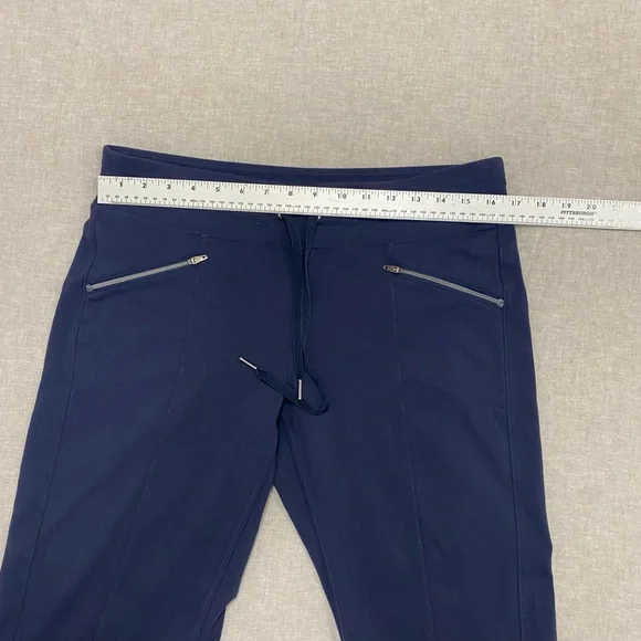 Athleta Pants Womens Size M Drawstring Waist Zip Pocket Joggers Blue - Picture 9 of 13